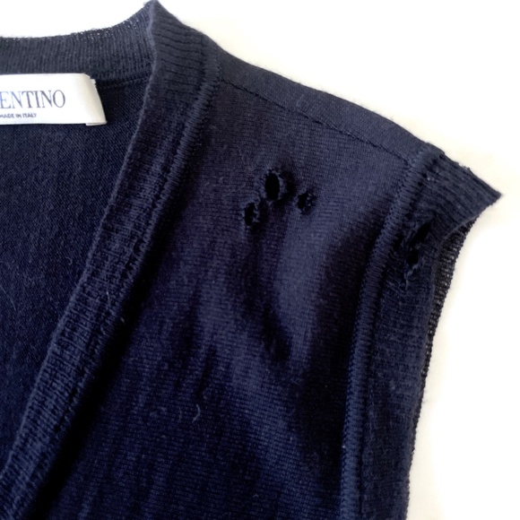 Valentino Black Knit Sleeveless Flared Cocktail Dress, Vintage - Picture 14 of 17